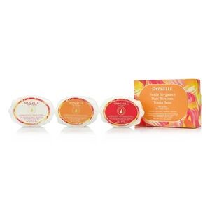 Spongelle Pedi Buffers Trio Set | Sunlit Bergamot, Pear Blossom, Tonka Rose